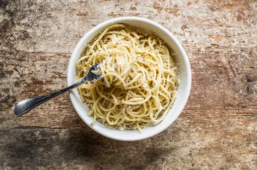 Ingredients for Bucatini Al Cacio E Pepe